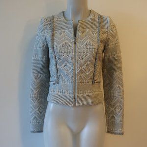 Zara Beige Patterned Blazer